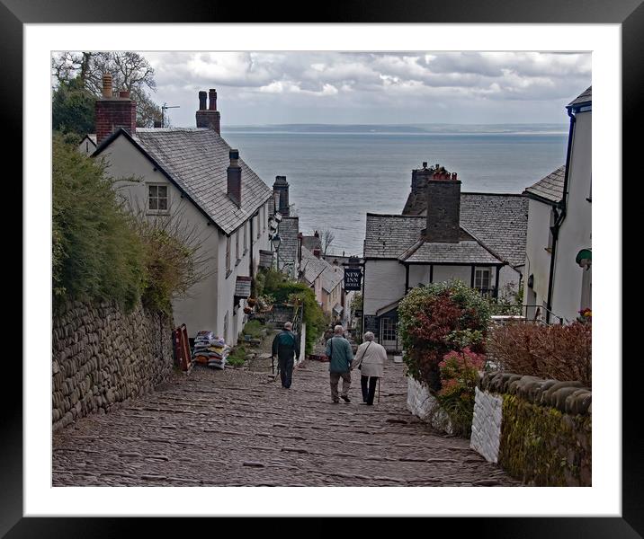 Clovelly Framed Mounted Print by Geoff Storey