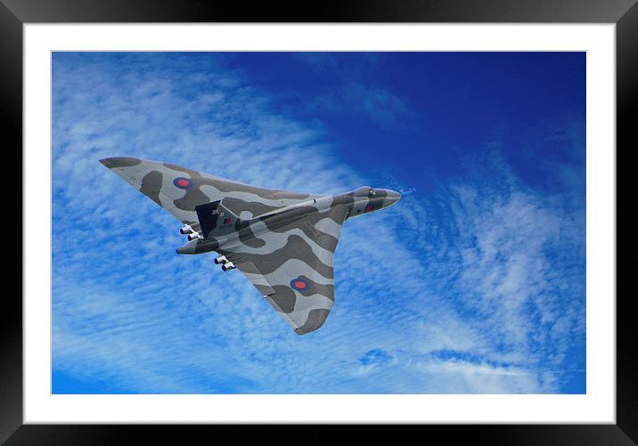  Avro Vulcan Framed Mounted Print by Geoff Storey