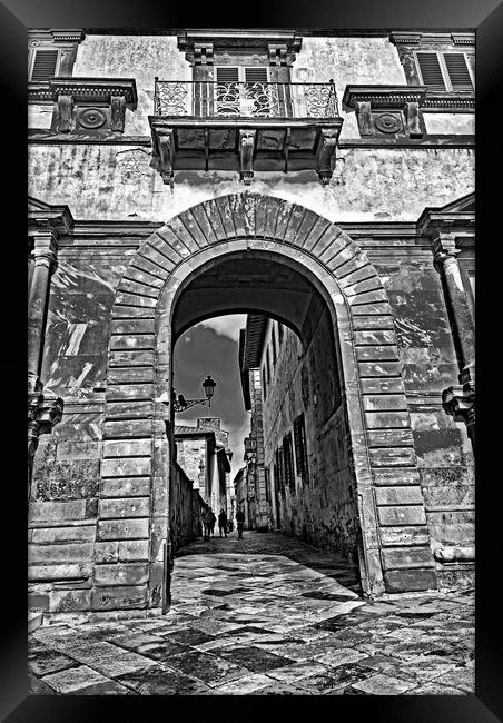 Archway to Colle di Val d'Elsa Framed Print by Joyce Storey