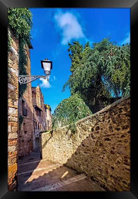 A Street in Colle di  Val d'Elsa  Framed Print by Joyce Storey