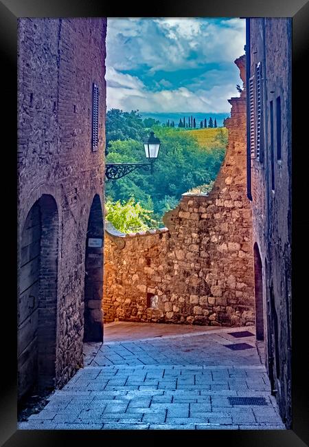 Tuscany Village Framed Print by Joyce Storey