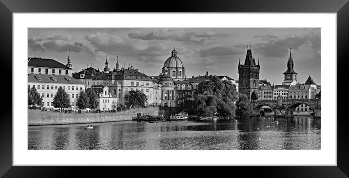 Vltava River, Prague Framed Mounted Print by Joyce Storey