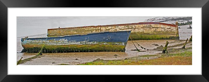 Two boats on the River Alde Framed Mounted Print by Joyce Storey