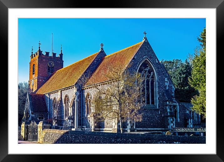 Pangbourne Church Berkshire Framed Mounted Print by Joyce Storey