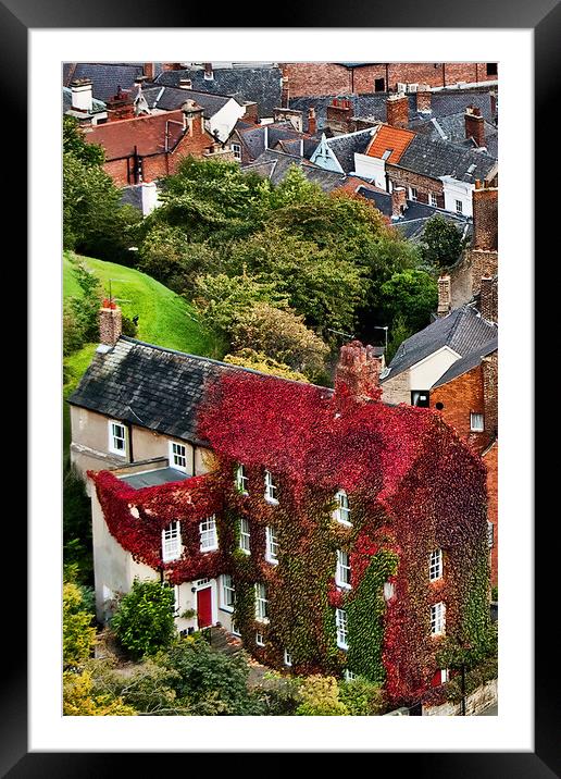 A view from Durham Cathedral Tower Framed Mounted Print by Joyce Storey