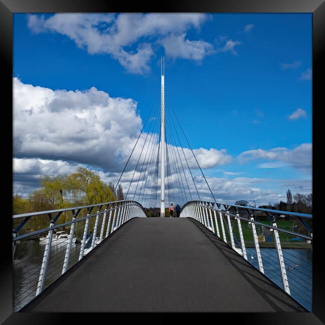 Crossing Christchurch Bridge Framed Print by Joyce Storey
