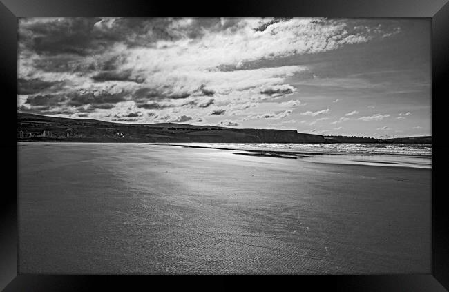 Deserted Beach Framed Print by Joyce Storey