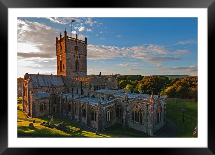 Early Evening at St David's Cathedral Framed Mounted Print by Joyce Storey