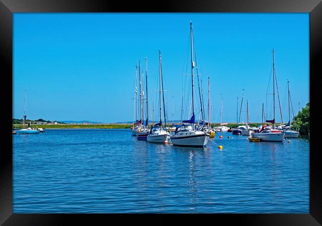 Sailing boats at Christchurch Framed Print by Joyce Storey