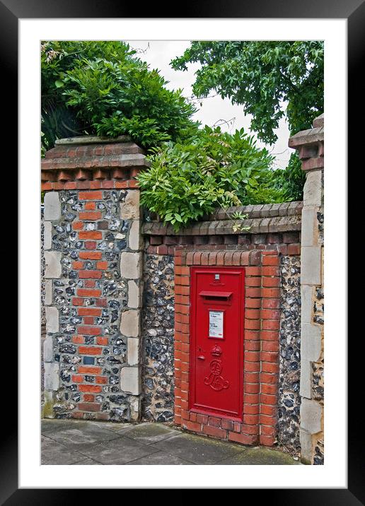 Edward V11 Post Box Framed Mounted Print by Joyce Storey