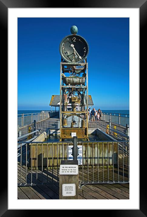 Pier Clock, Southwold  Framed Mounted Print by Joyce Storey