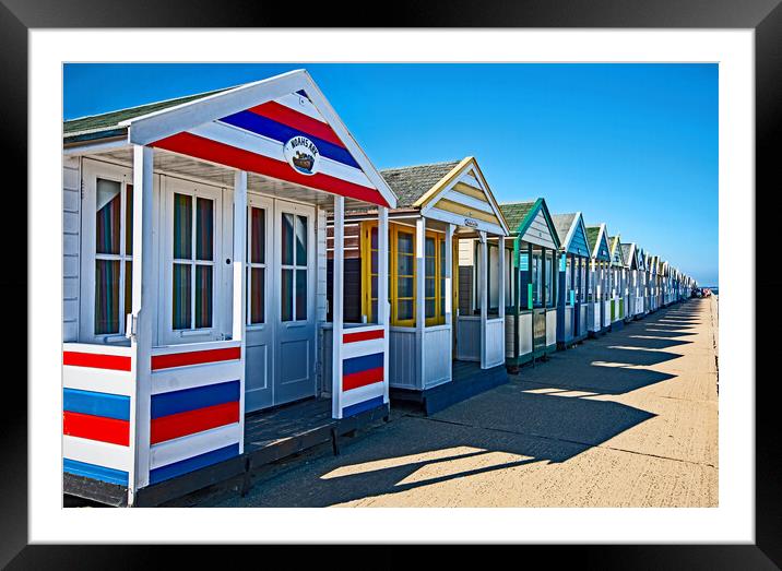 Southwold Beach Huts Framed Mounted Print by Joyce Storey