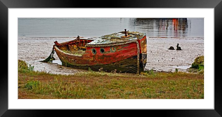 Boat in need of TLC Framed Mounted Print by Joyce Storey
