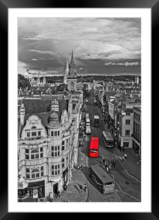 A Red Bus  Framed Mounted Print by Joyce Storey