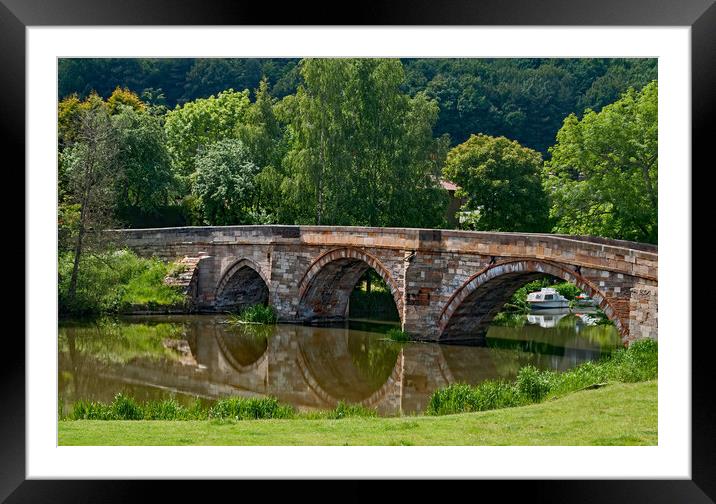 Bridge over the Derwent  Framed Mounted Print by Joyce Storey