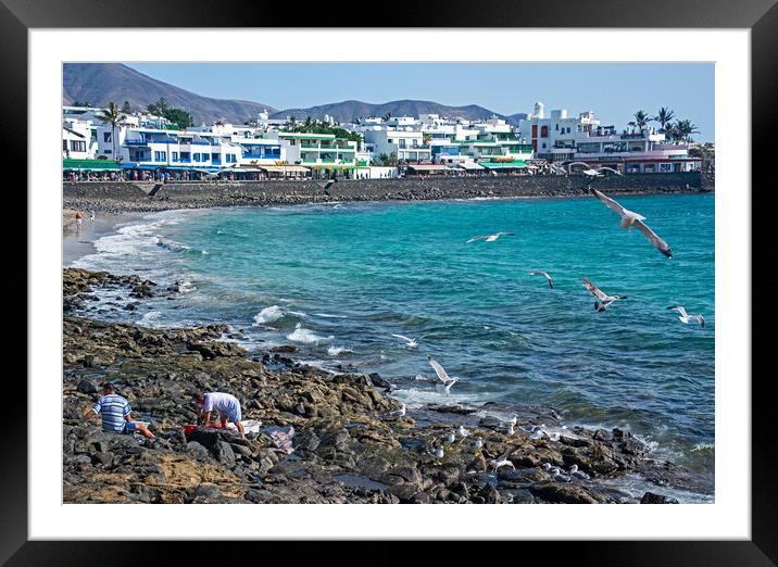 A Winter's Day at Playa Blanca Framed Mounted Print by Joyce Storey