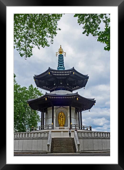 Peace Pagoda Battersea Framed Mounted Print by Joyce Storey