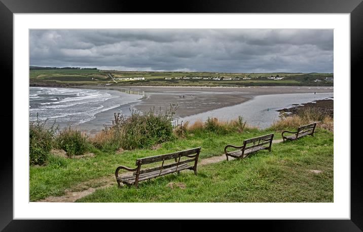 Too cold to sit Framed Mounted Print by Joyce Storey