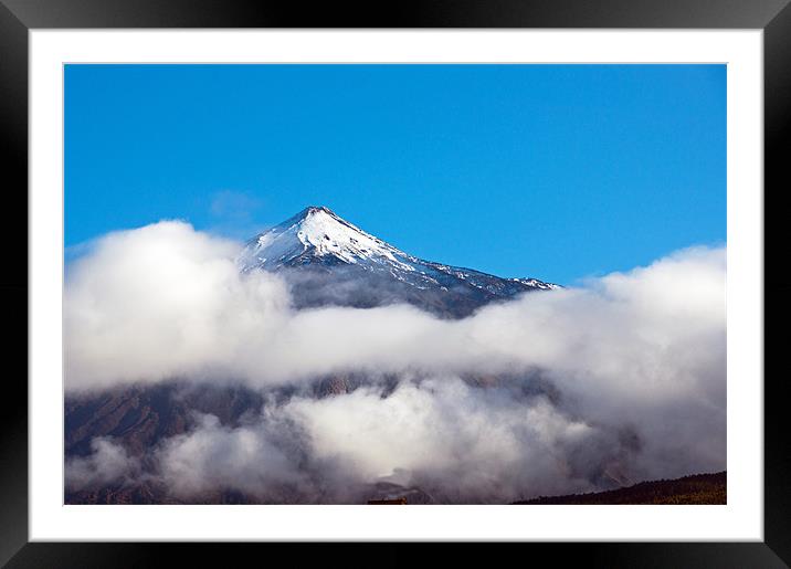 Pico del Teide above the Clouds Framed Mounted Print by Joyce Storey