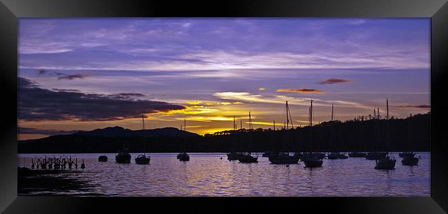 Evening at Loch Creran Framed Print by Joyce Storey