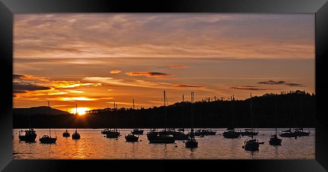 Sunset at Loch Creran (2) Framed Print by Joyce Storey