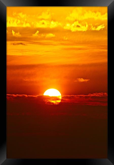 Glowing Sunset Framed Print by Irina Walker