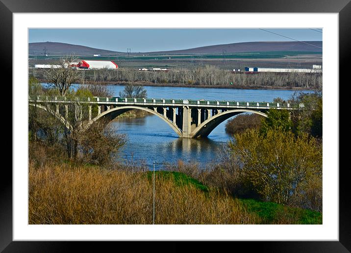 Bridge To Umatilla Framed Mounted Print by Irina Walker