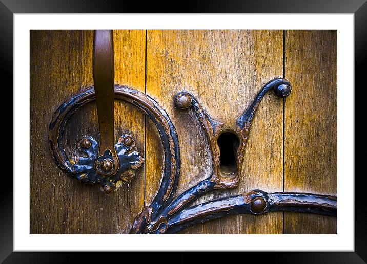 Old Lock Framed Mounted Print by Steven Shea