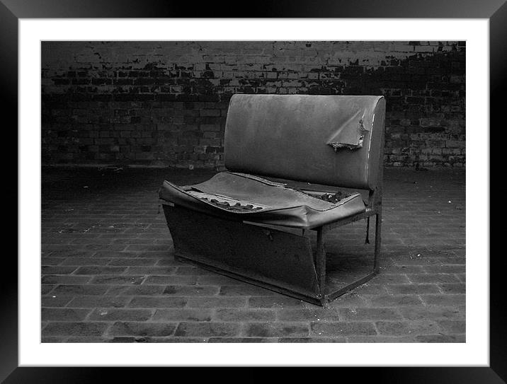 This old chair Framed Mounted Print by Steven Shea