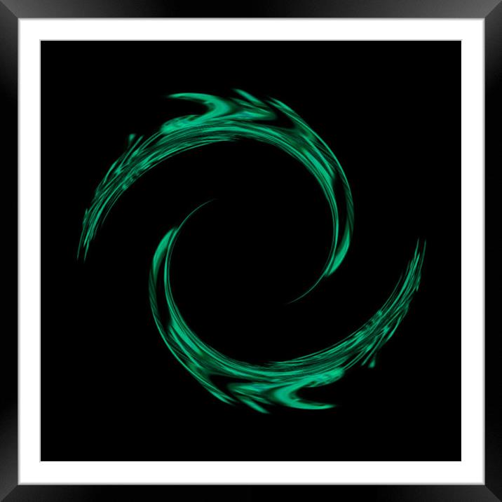 Circling dolphins Framed Mounted Print by Ashley Paddon