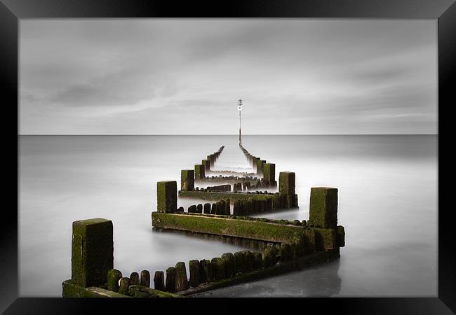 Hunstanton Groyne Norfolk Framed Print by David Blake