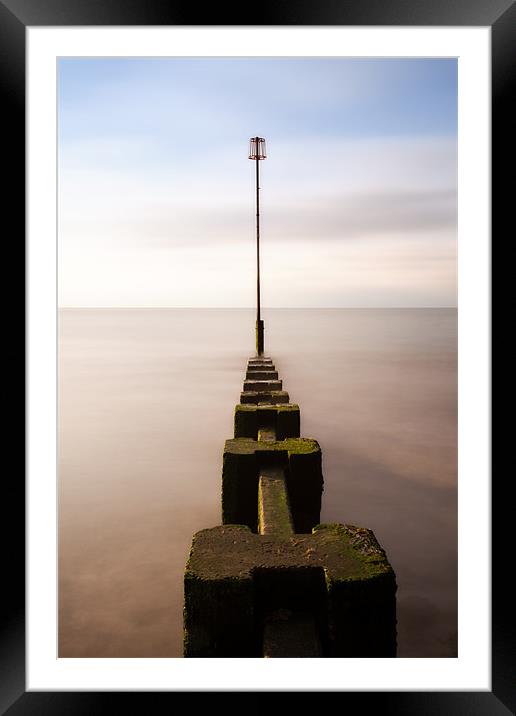 Norfolk Groyne Framed Mounted Print by David Blake