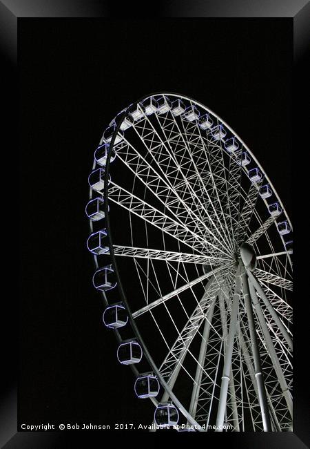 Carousel at night Framed Print by Bob Johnson