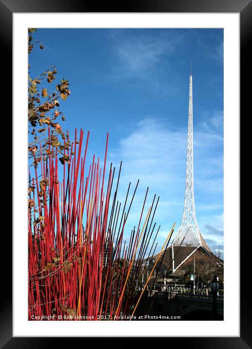 Spire on Arts Centre Melbourne Framed Mounted Print by Bob Johnson