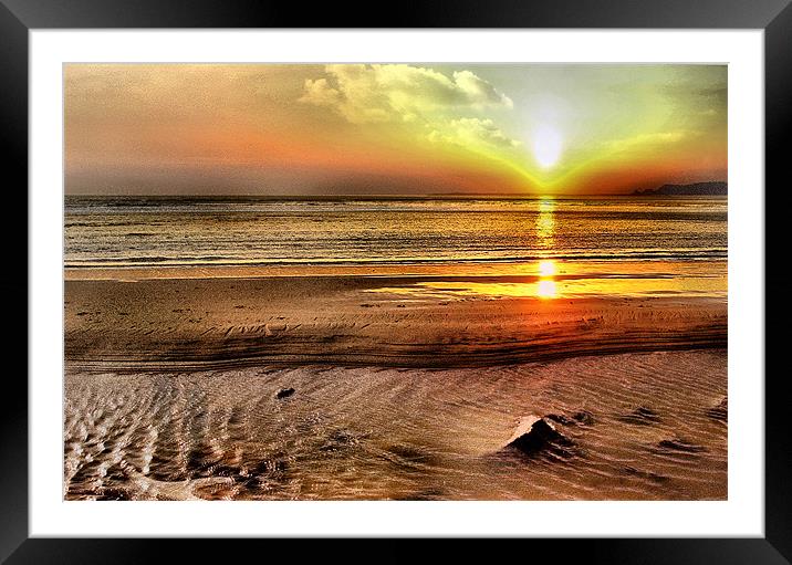 Aberafan Sunset Framed Mounted Print by Brian Beckett