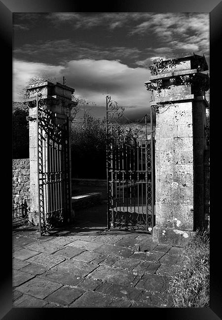 Cemetery Gate Framed Print by Brian Beckett
