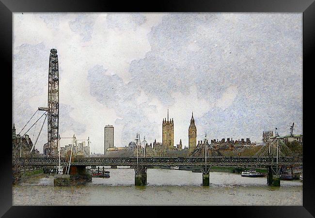 London Skyline Framed Print by Brian Beckett