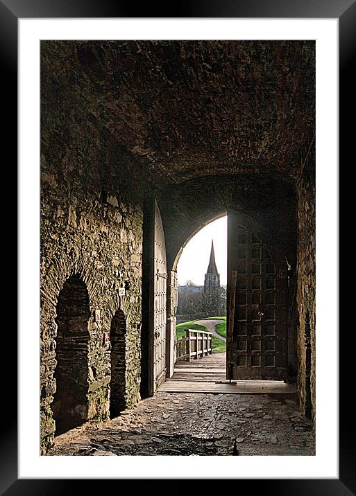 Kidwelly Castle Gatehouse Framed Mounted Print by Brian Beckett