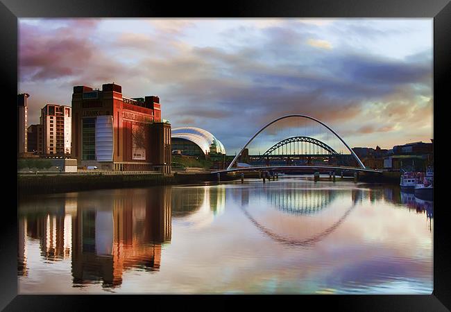 Newcastle Quayside Framed Print by Dave Emmerson