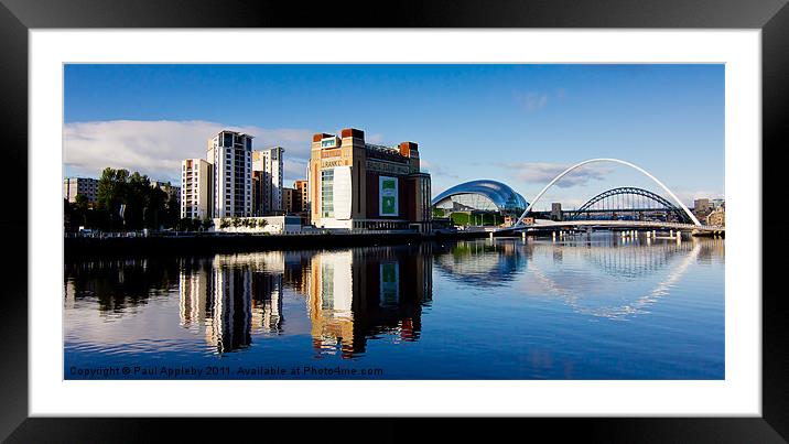 Sunday Morning - Newcastle Riverside Framed Mounted Print by Paul Appleby