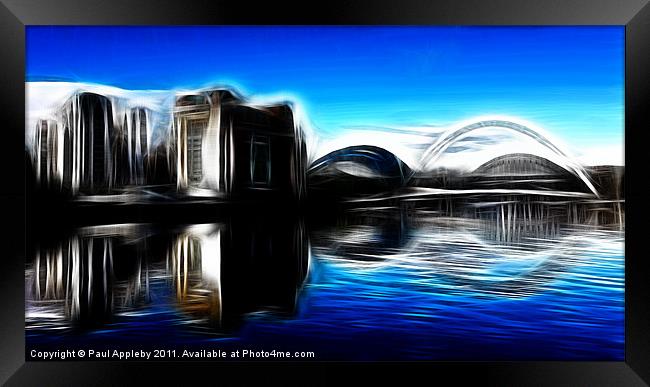 Newcastle Quayside Impressions Framed Print by Paul Appleby