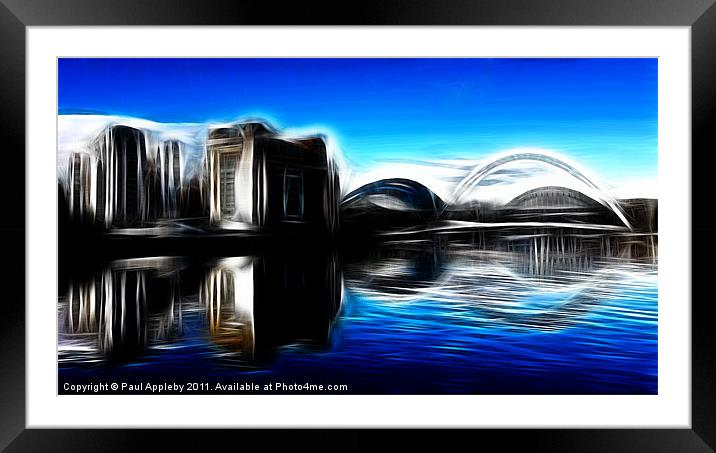 Newcastle Quayside Impressions Framed Mounted Print by Paul Appleby