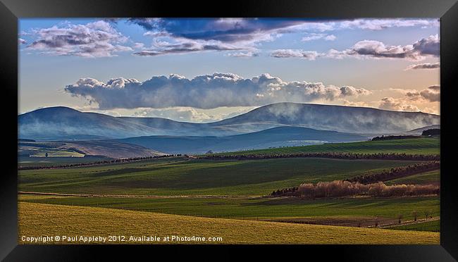 The Cheviot Hills Framed Print by Paul Appleby
