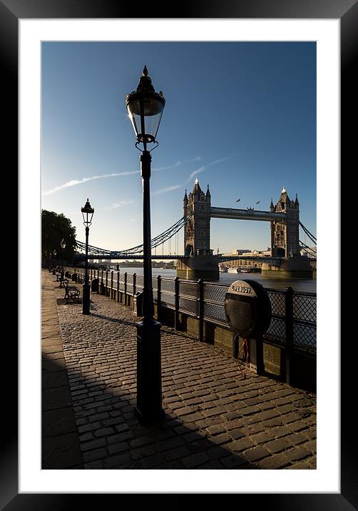All along the Bridge Tower Framed Mounted Print by Paul Appleby