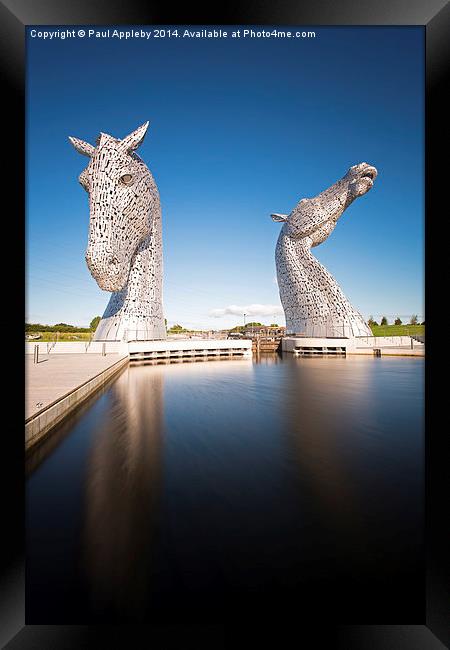  The Kelpies at the Helix, Falkirk 4 Framed Print by Paul Appleby