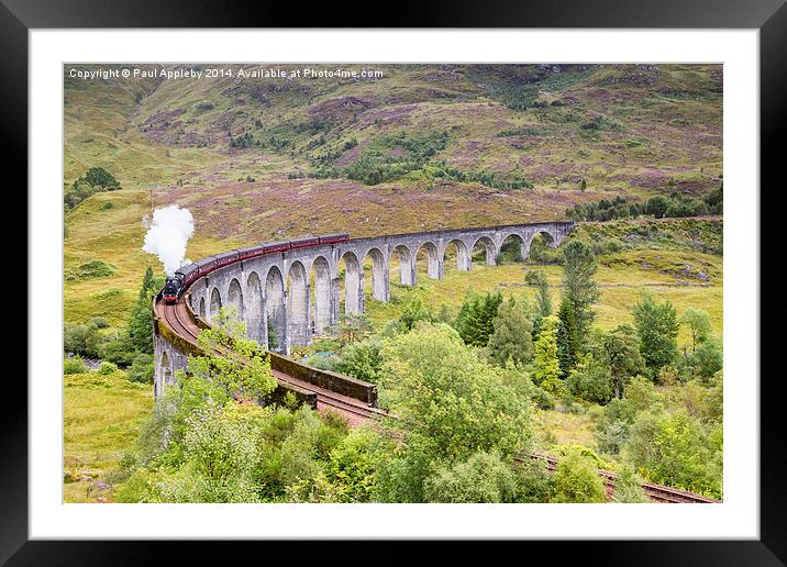  Jacobite Stream Train - Glenfinnan Viaduct Framed Mounted Print by Paul Appleby