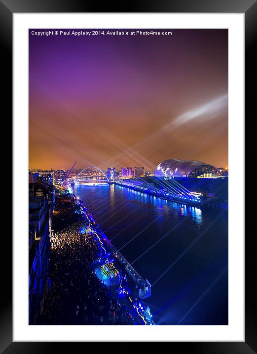  Great North Run Million Opening Ceremony - Beams Framed Mounted Print by Paul Appleby