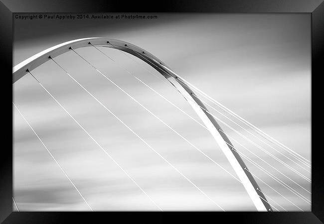  Millennium Bridge, Newcastle Gateshead Quayside Framed Print by Paul Appleby