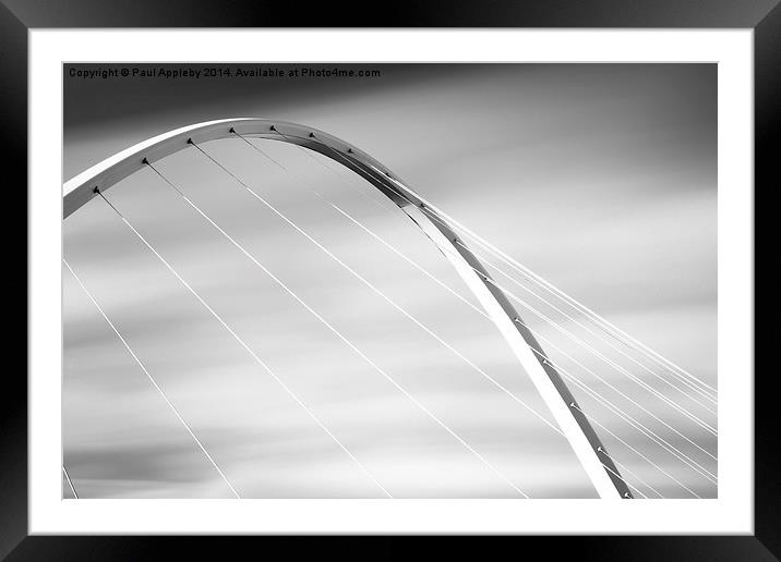  Millennium Bridge, Newcastle Gateshead Quayside Framed Mounted Print by Paul Appleby