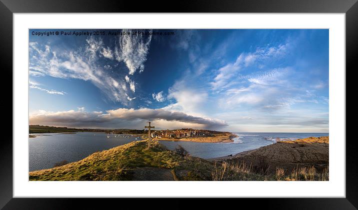  Alnmouth Halo Framed Mounted Print by Paul Appleby
